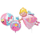(Closeout) Birthday Princess Bouquet Balloons