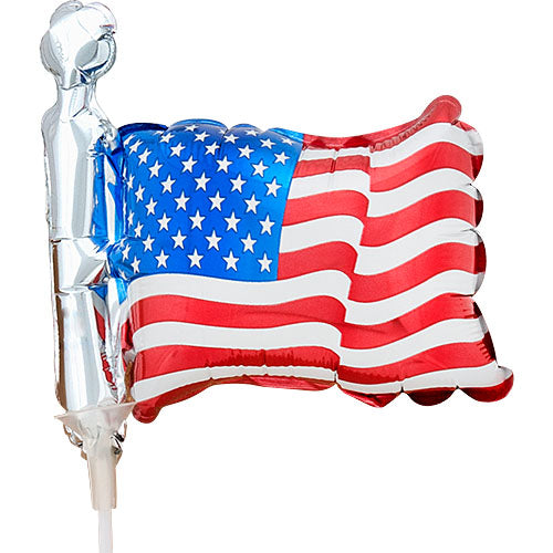 American Flag Shape Balloons 13"