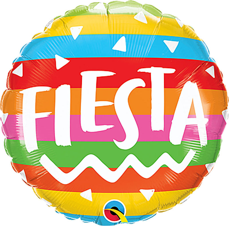 Fiesta Rainbow Stripes Balloons 18in.