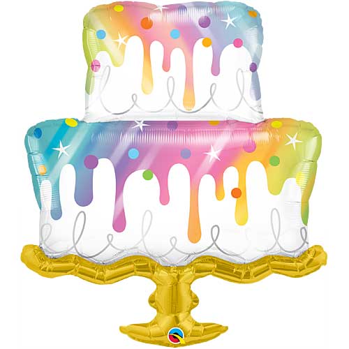 Rainbow Drip Cake Balloons 39"