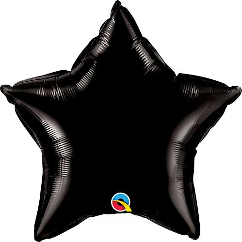 Onyx Black Foil Star Balloons Size Selections