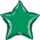 Green Foil Star Balloons Size Selections