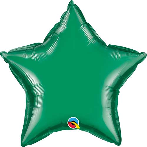 Emerald Green Foil Star Balloons Size Selections
