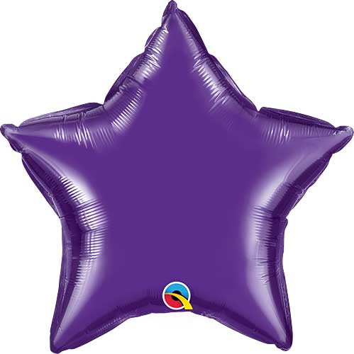 Quartz Purple Foil Star Balloons Size Selections