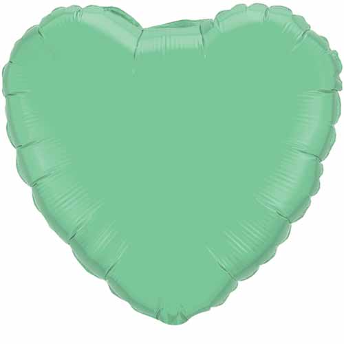 (Closeout) Wintergreen Foil Heart Balloons 18"