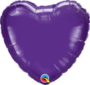 (Closeout) Quartz Purple Foil Heart Balloons 4"