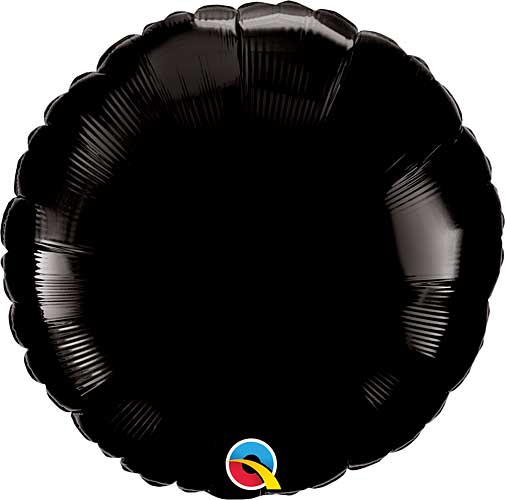 Onyx Black Foil Round Balloons Size Selections