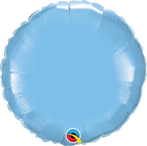 Pale Blue Foil Round Balloons 18"
