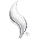 Silver Curves Balloons 28"