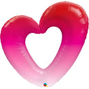 Pink Ombre Heart Balloons 42in.