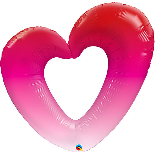 Pink Ombre Heart Balloons 42in.