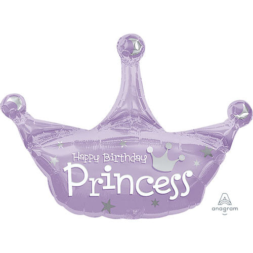 Birthday Princess Crown Balloons 34in.