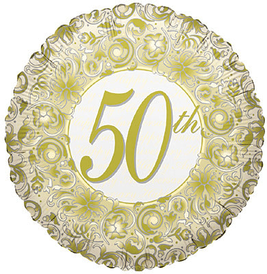 50th Anniversary Balloons 18"