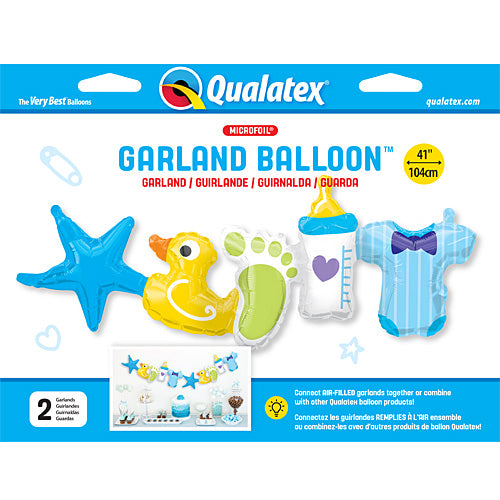 Baby Boy Garland Balloons 41"
