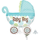 Baby Boy Buggy Balloons 11"