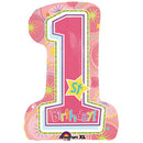 (Closeout) 1st Birthday Girl Balloons 28"