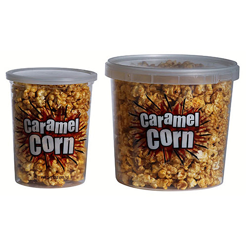 Small Caramel Corn Container w/ Lid