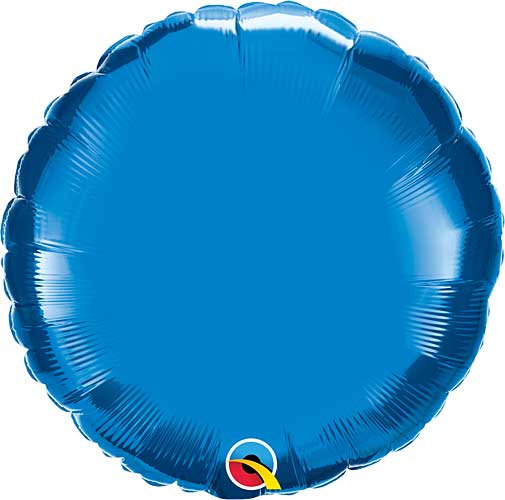 Sapphire Blue Foil Round Balloons Size Selections