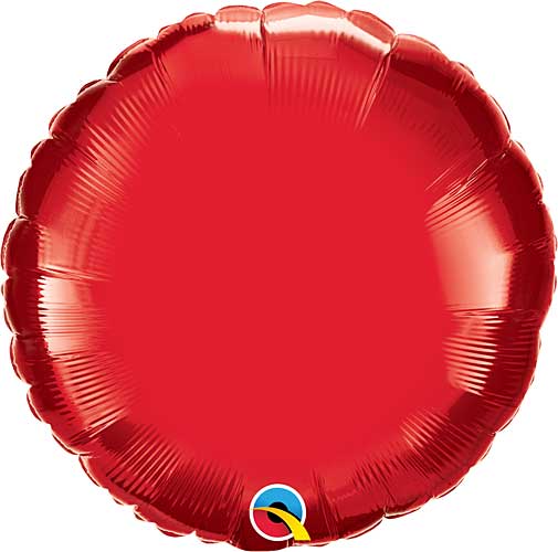 Ruby Red Foil Round Balloons Size Selections