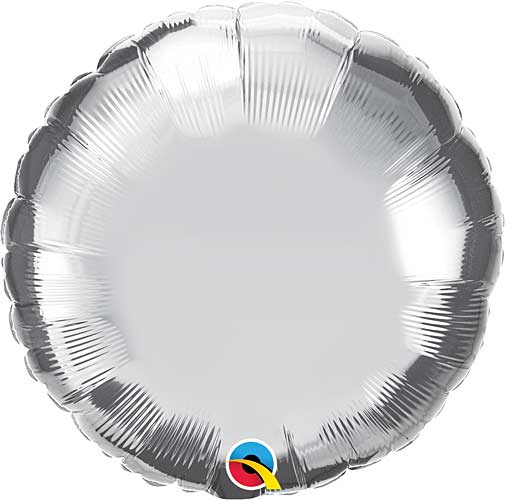 Silver Foil Round Balloons Size Selections