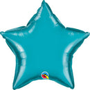 (Closeout) Turquoise Foil Star Balloons Size Selections