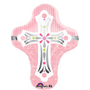 (Closeout) Pink Cross Shape Balloons 28"