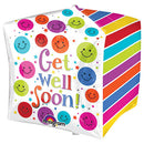Get Well Soon Cubez Balloons 15"