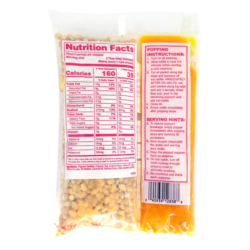 Portion Pack Popcorn Kit For 8oz. Kettle