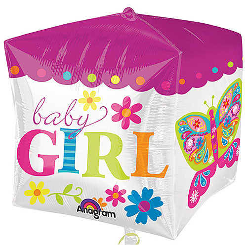 Cubez Baby Girl Balloons 15in.