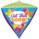 Get Well Soon Diamondz Balloons 17"
