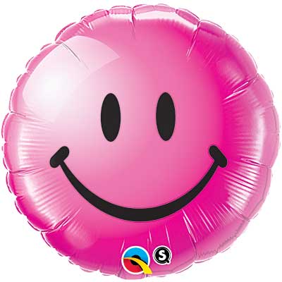 Smiley Face Wild Berry Balloons 18"