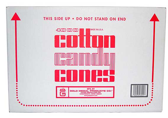 Cotton Candy Cones Plain Case Of 4,000