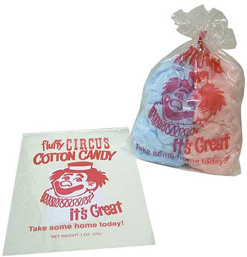 Cotton Candy Red Clown Bags
