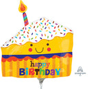 Birthday Slice Of Cake Balloons 10"