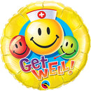 Smiley Get Well Balloons 9"