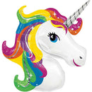 Rainbow Unicorn Head Shape Balloons 33"