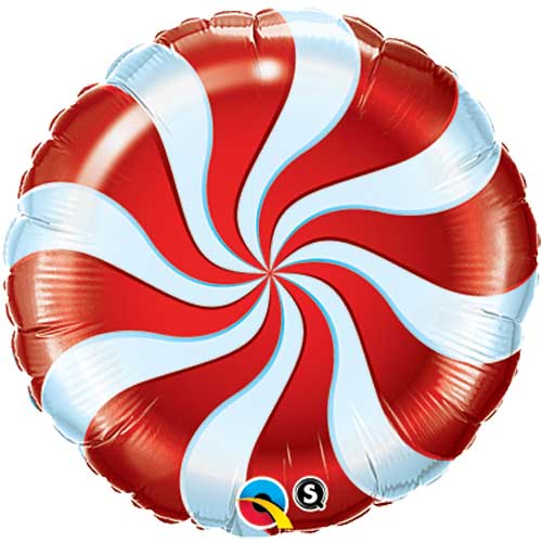 Candy Swirl Red Balloons 18"