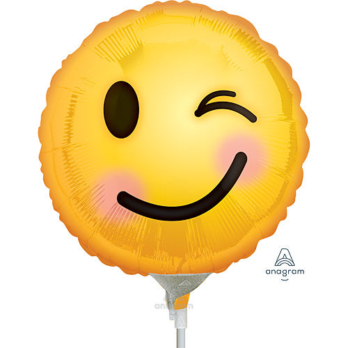 Winking Smile Face Balloons 4"