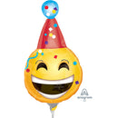 Birthday Smiley Party Hat Balloons 13"
