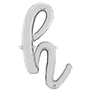 Script Letter H Balloons 24"