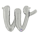 Script Letter W Balloons 14"