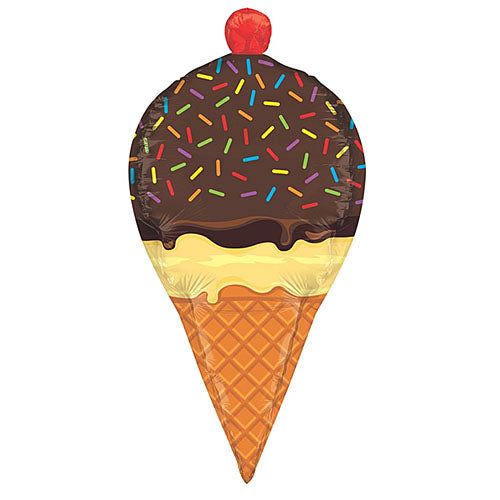 Ice Cream Cone 3-D Shape Balloons 33in.