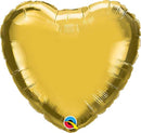 (Closeout) Gold Foil Heart Balloons Size Selections