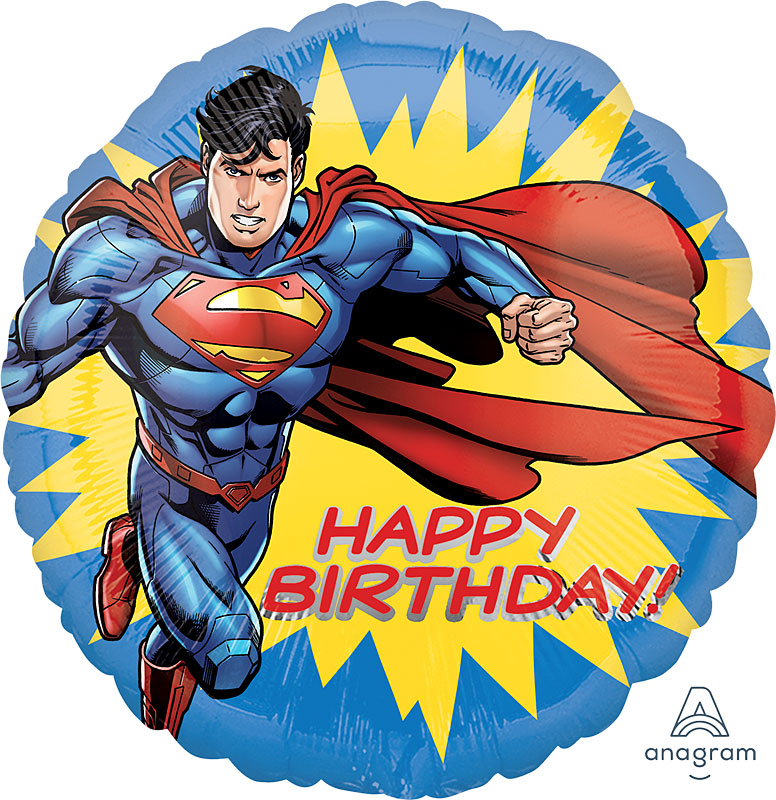 Superman Birthday Balloons 18in.