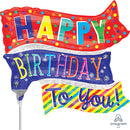 Birthday To You Fun Flags Balloons 9"