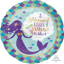 Mermaid Kisses & Starfish Wishes Glitter Balloons 18"