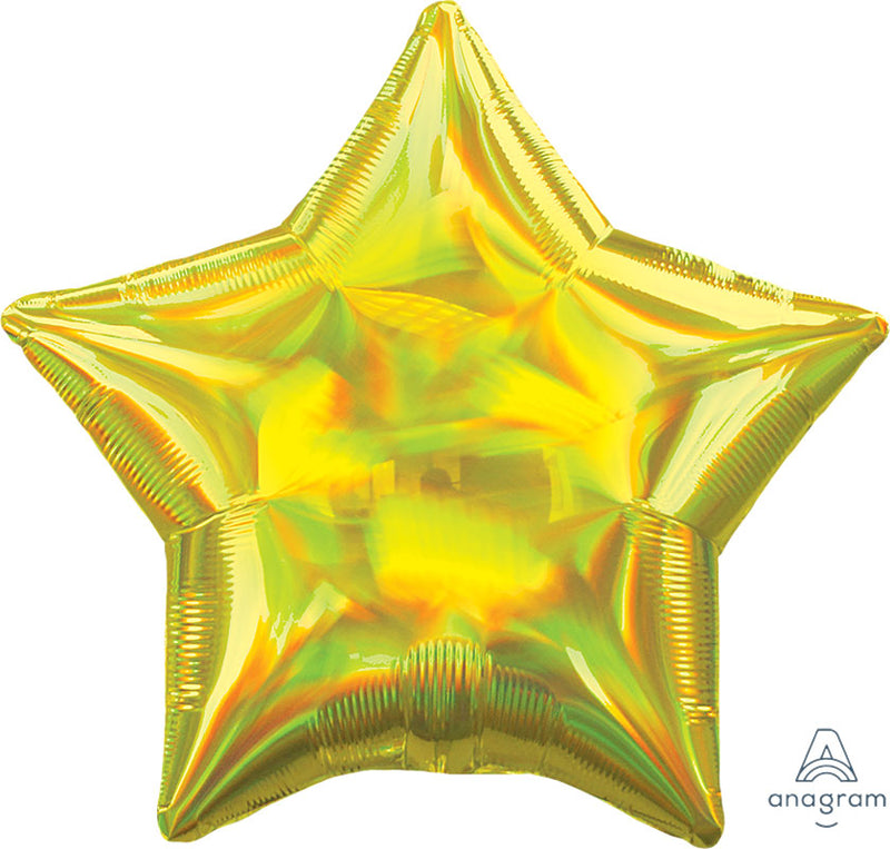 Iridescent Yellow Foil Star 18"