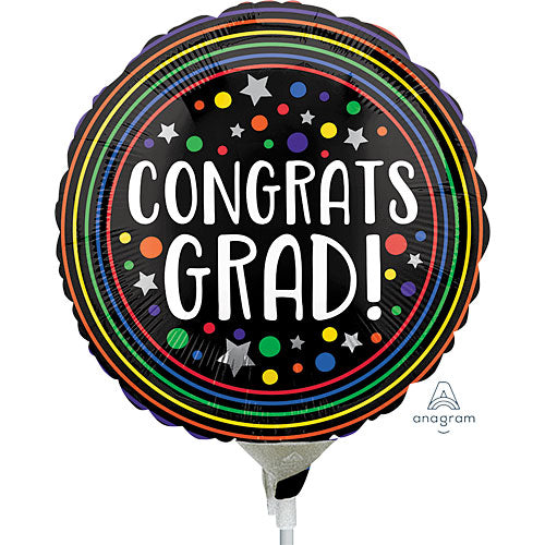 Congrats Grad Confetti Balloons 4"