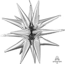 Silver Magic Star Balloons in 2 Sizes