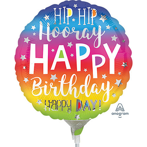 Hip Hip Hooray Birthday Balloons 4in.